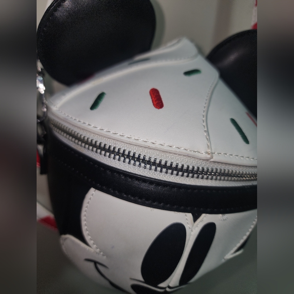 Loungefly Mickey Mouse Holiday Hot Chocolate Cup Crossbody Bag - Picture 3 of 7